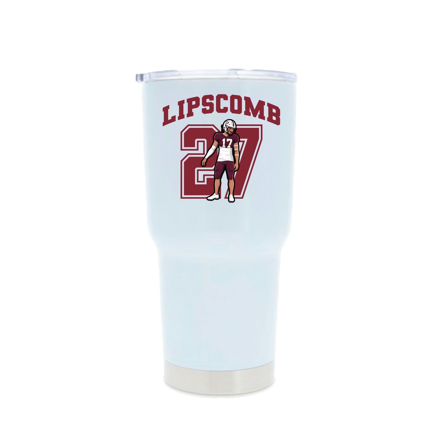30oz Stainless Steel Tumbler — Number in White