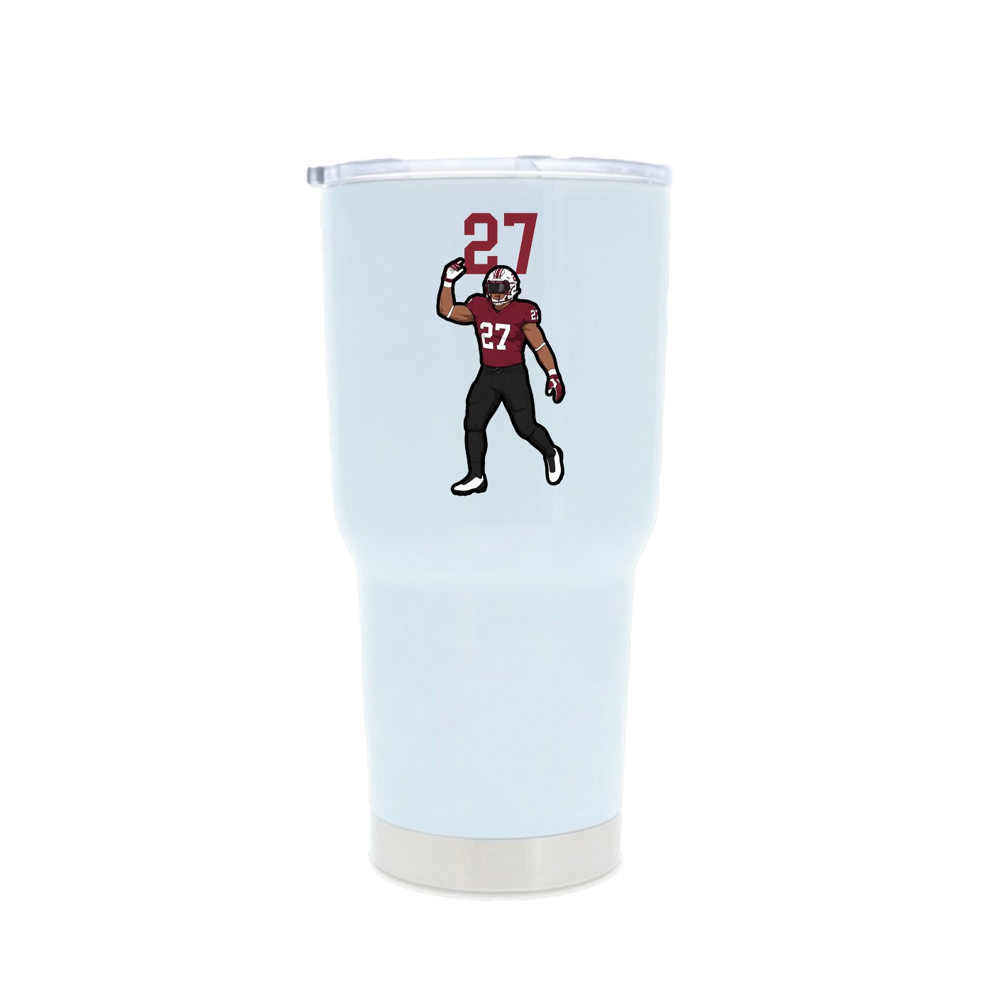 30oz Stainless Steel Tumbler — Number Top in White