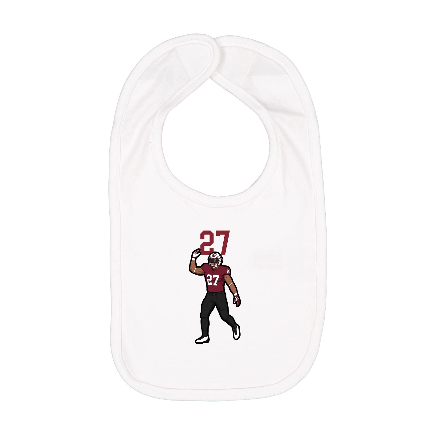 Infant Bib — Number Top in White