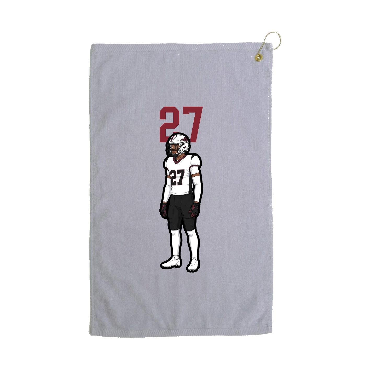 Golf Towel — Number Top in Grey