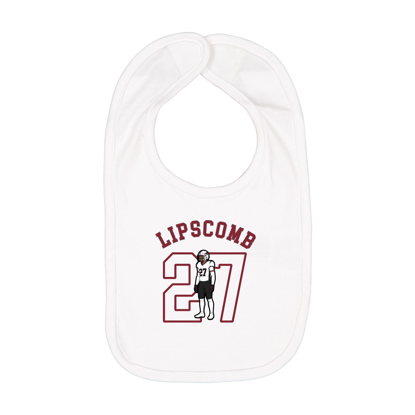 Infant Bib — Shirsey Arch in White