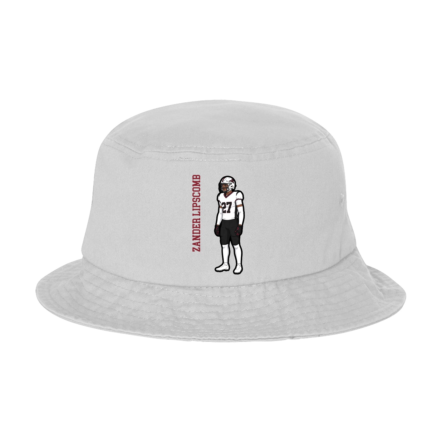Bucket Cap — Name Vertical in White