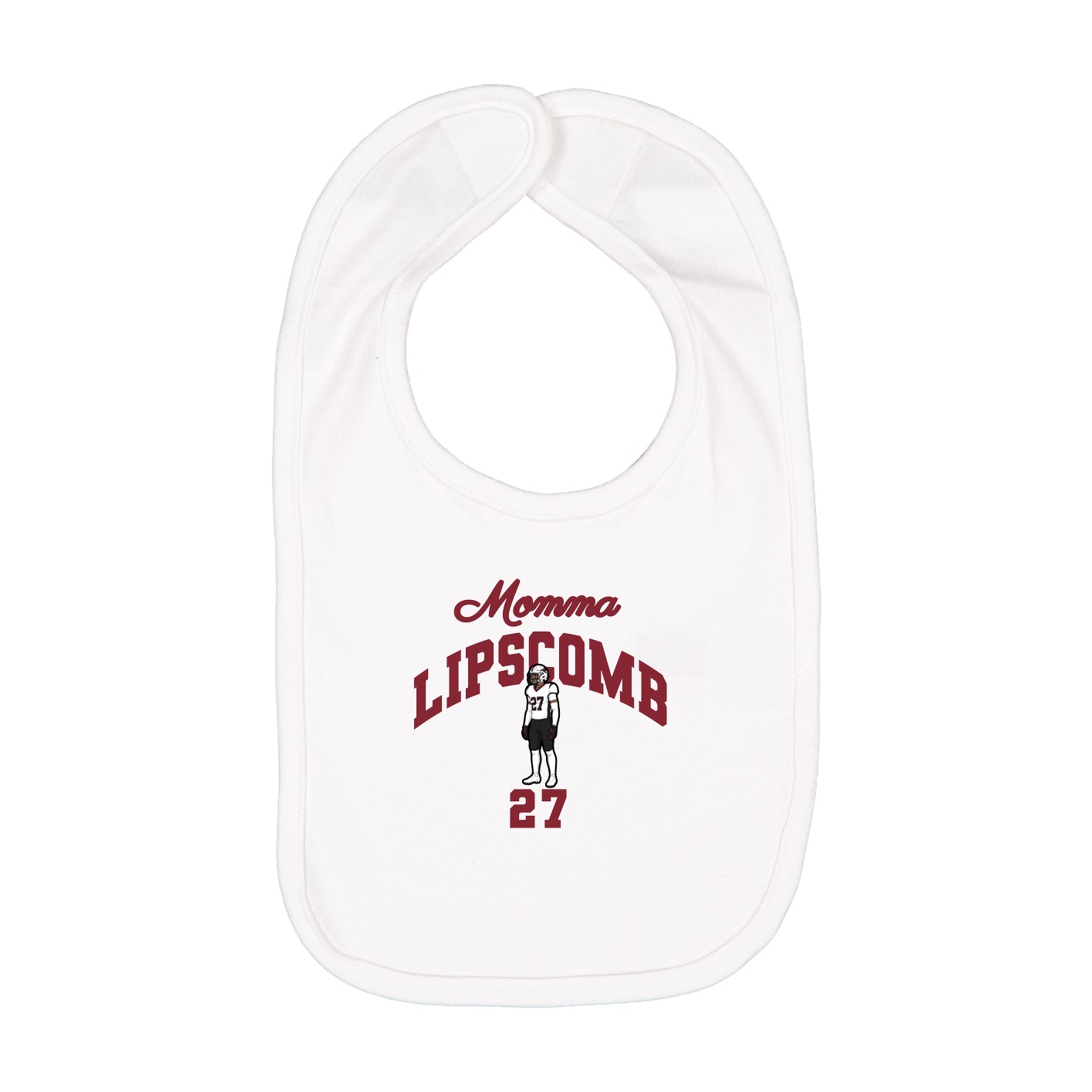 Infant Bib — Mothers Day Arch in White
