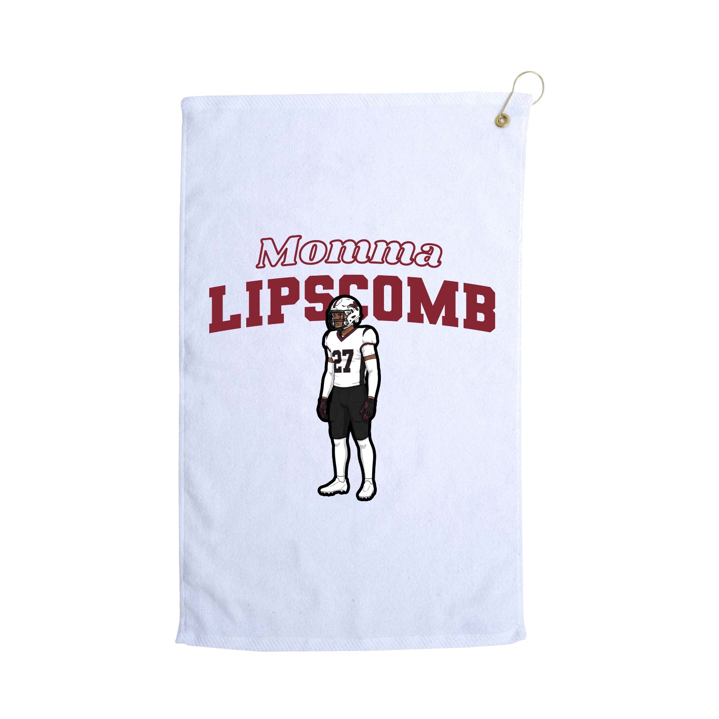 Golf Towel — Mothers Day Block in White