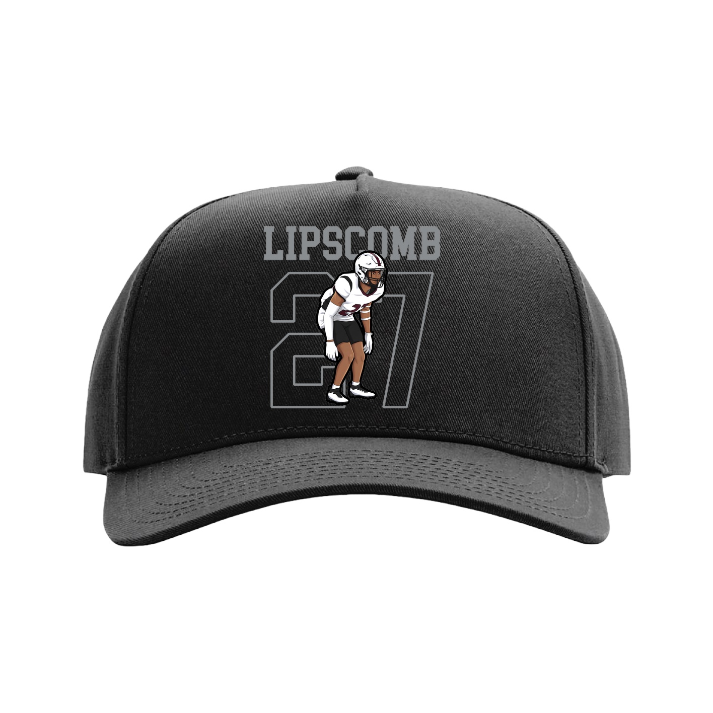 Full Fabric Five-Panel Champ Cap — Shirsey in Black
