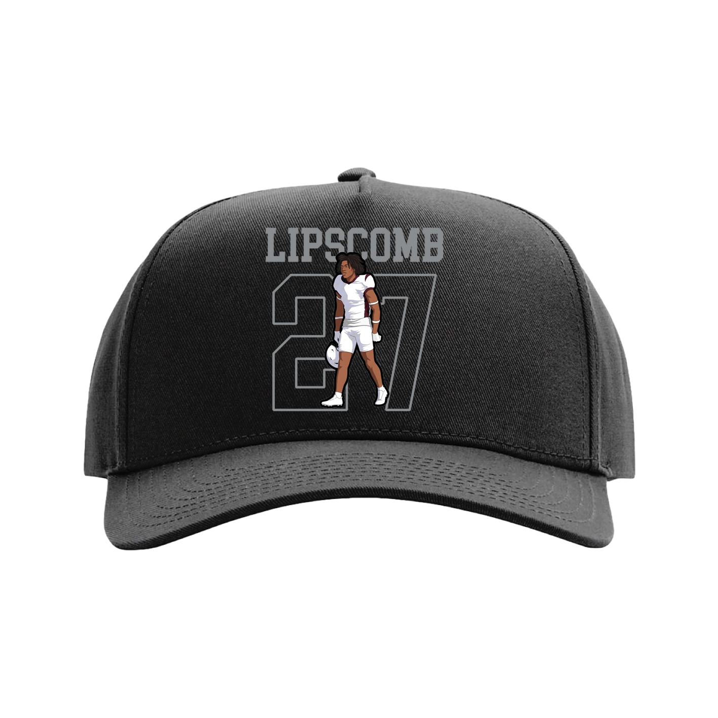 Full Fabric Five-Panel Champ Cap — Shirsey in Black
