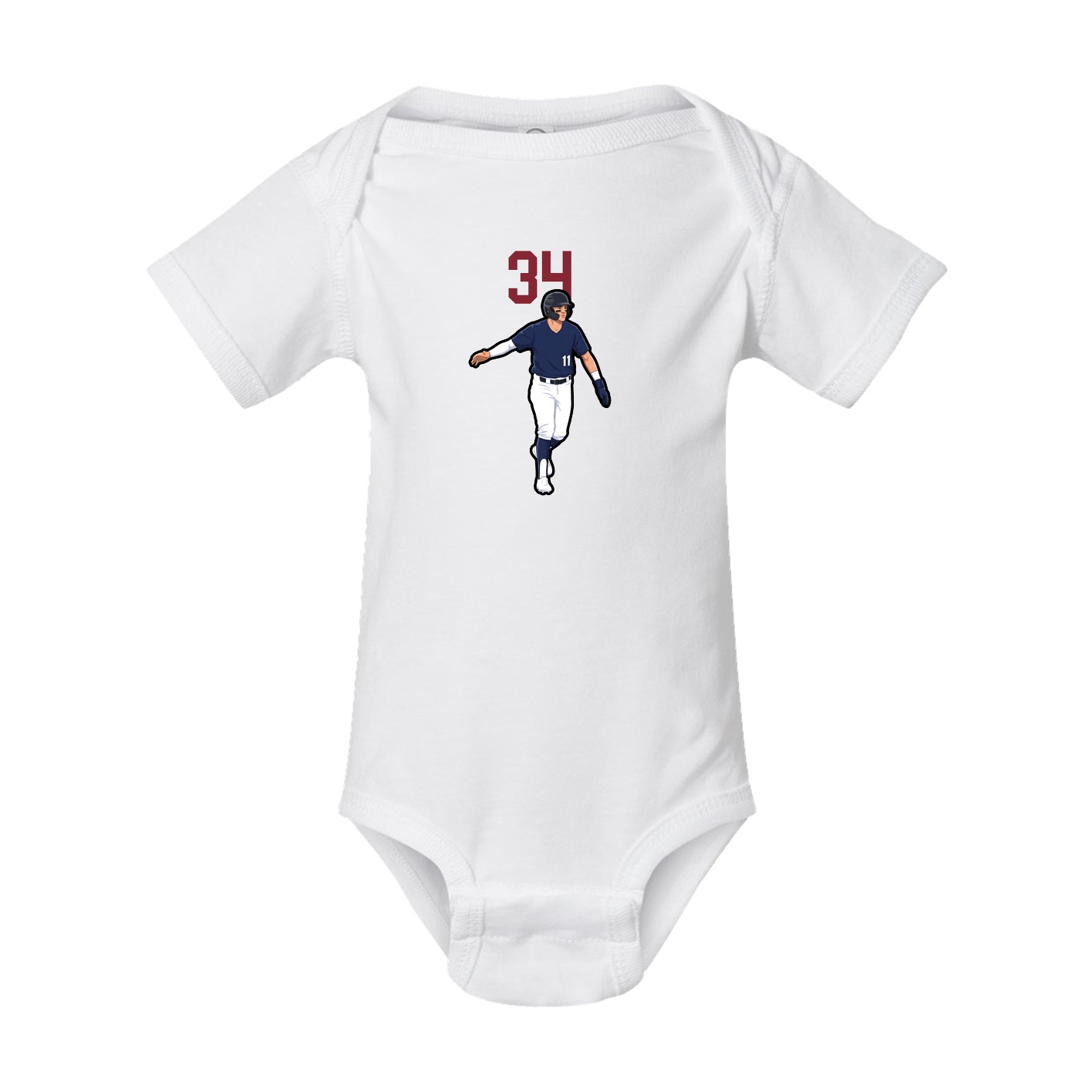 Baby Onesie — Number Top in White