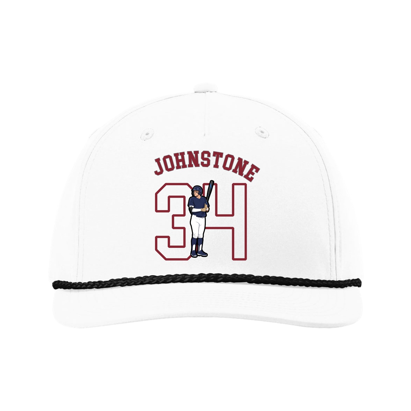 Five-Panel Classic Rope Cap — Shirsey Arch in White