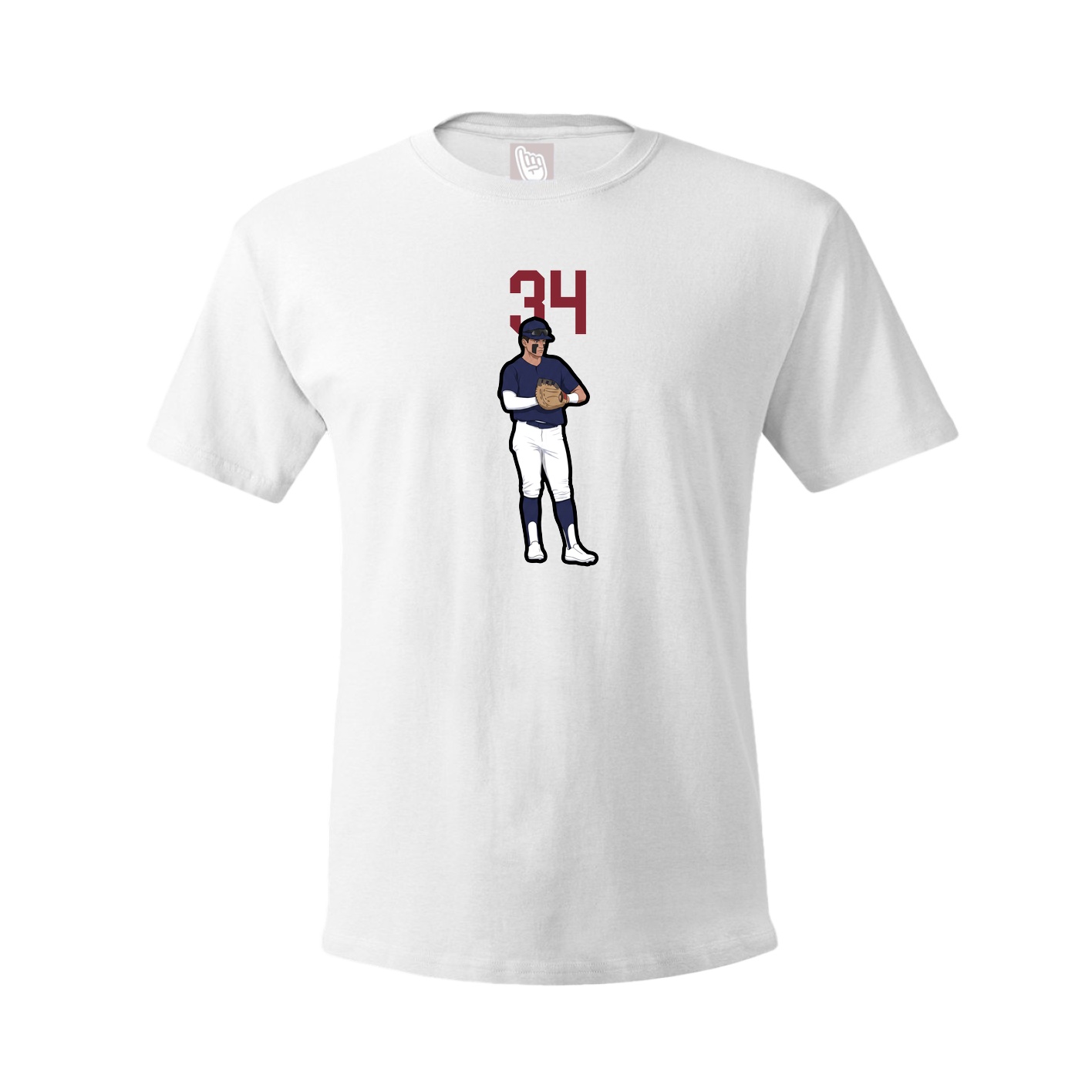 Youth Tee — Number Top in White