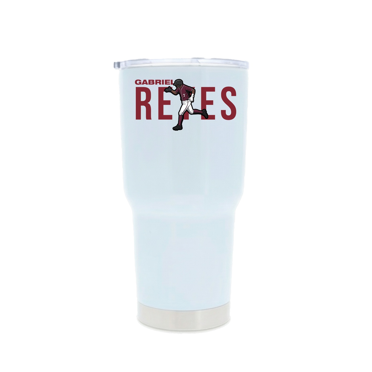30oz Stainless Steel Tumbler — Player Name in White