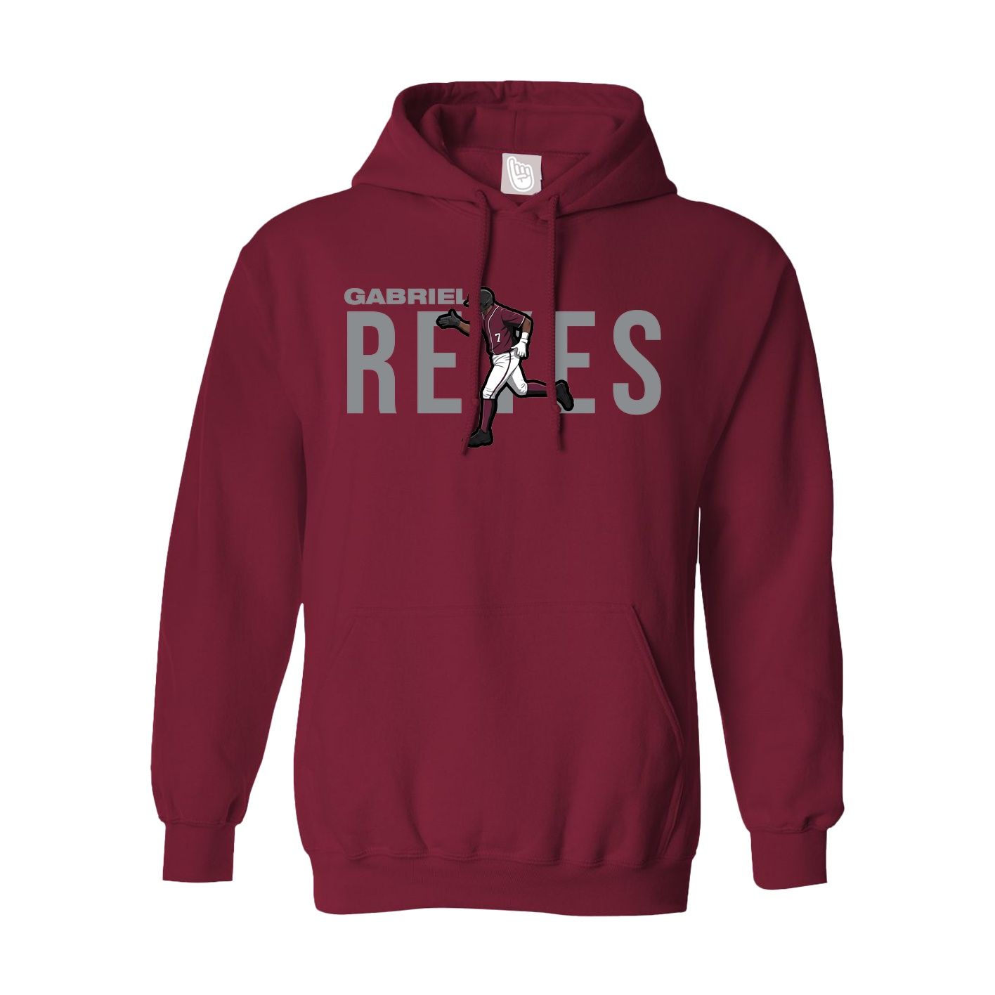 Hoodie — Player Name in Cardinal