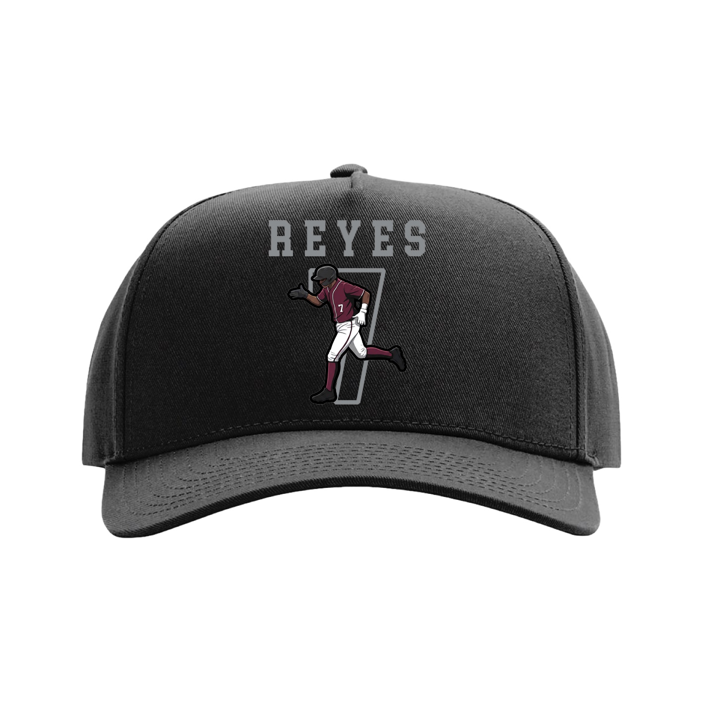 Full Fabric Five-Panel Champ Cap — Shirsey in Black