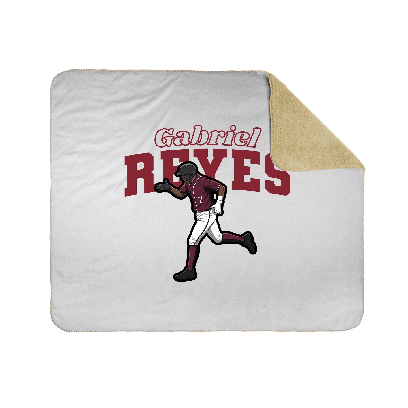 Throw Blanket — Name Arch in White