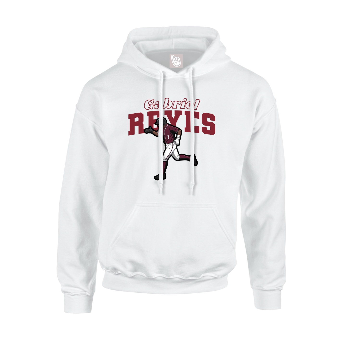 Hoodie — Name Arch in White