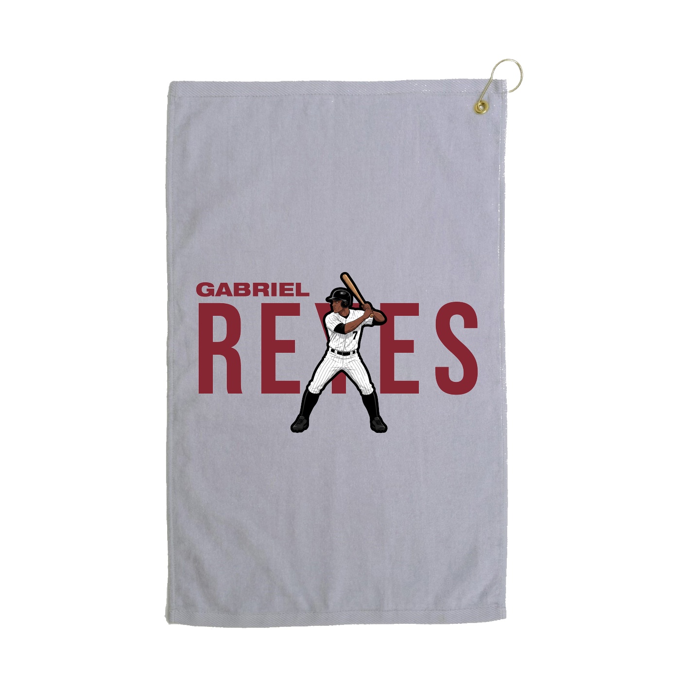 Golf Towel — Player Name in Grey