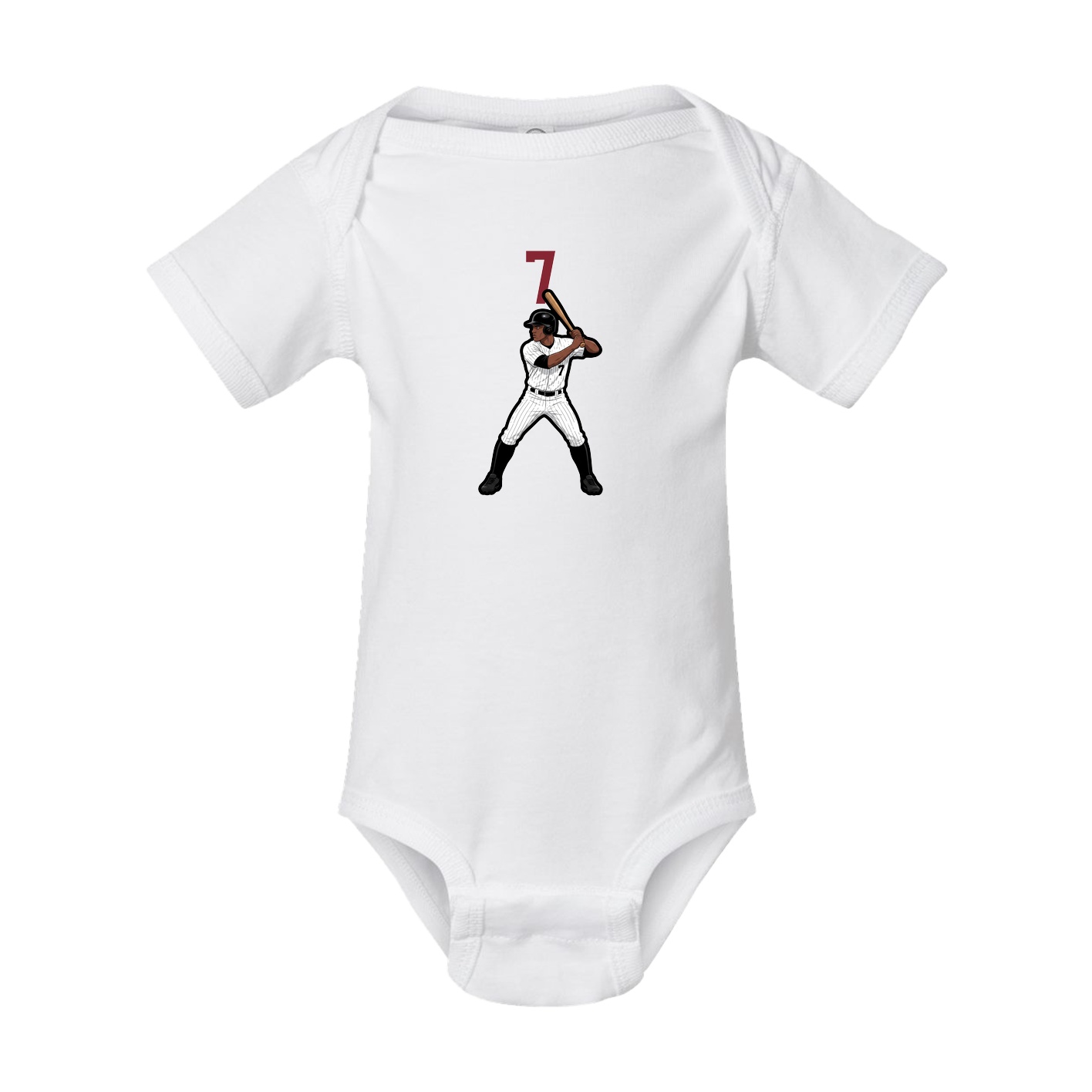 Baby Onesie — Number Top in White