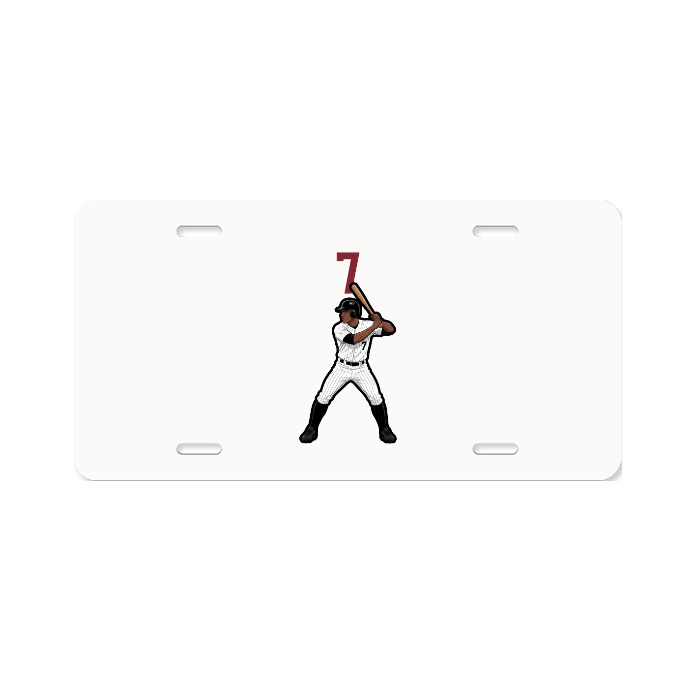 License Plate — Number Top in Classic