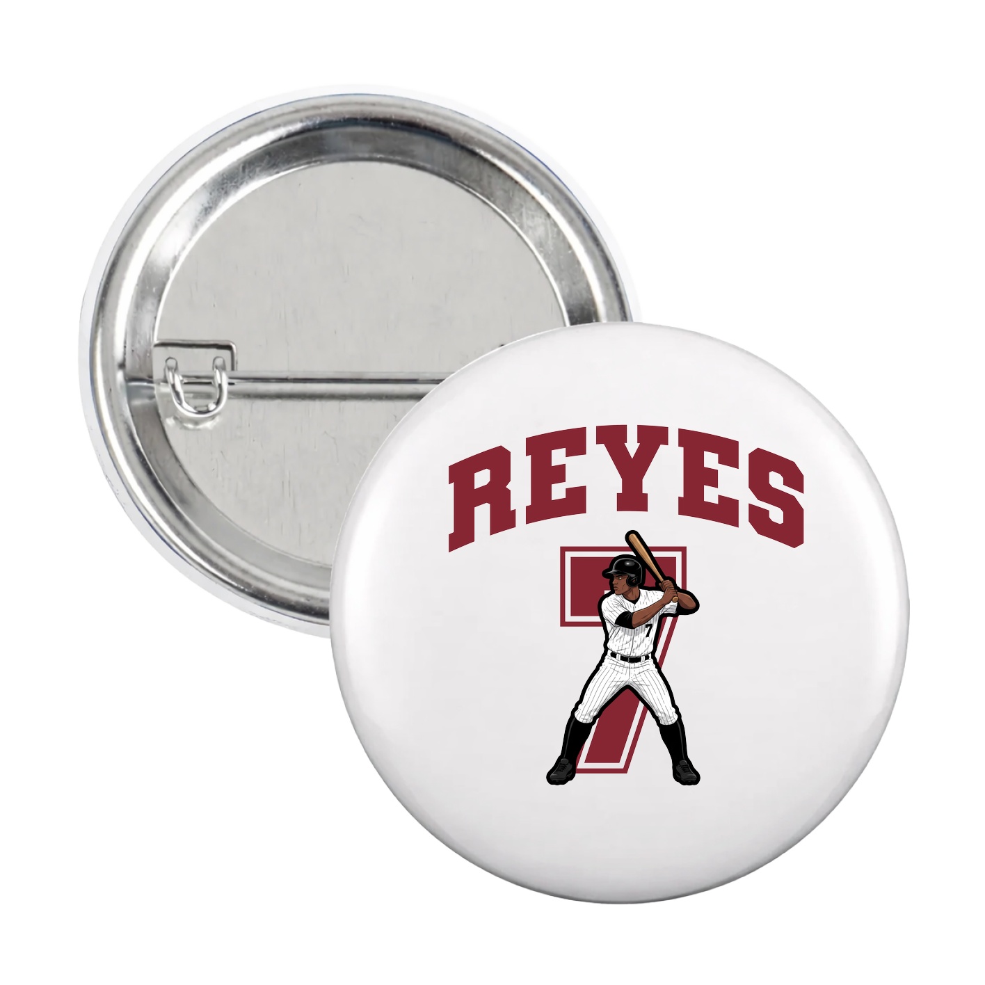 Game Day Button — Number in White