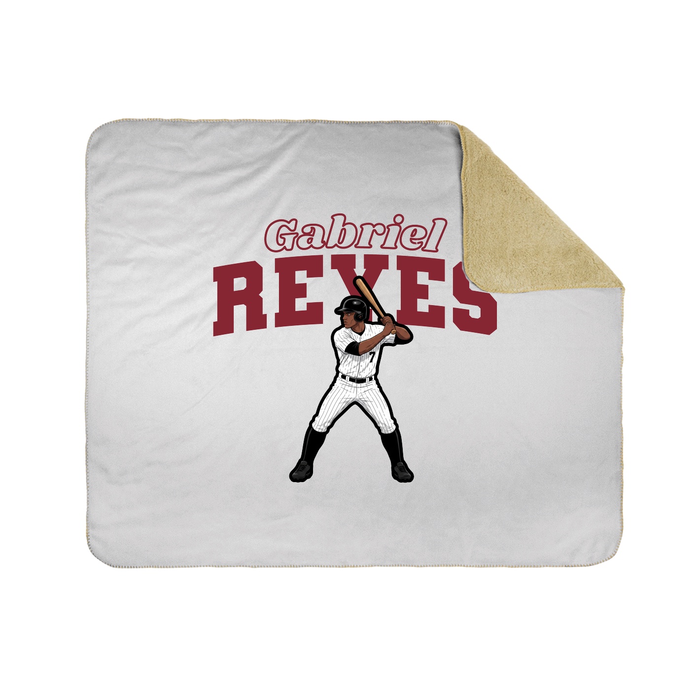 Throw Blanket — Name Arch in White