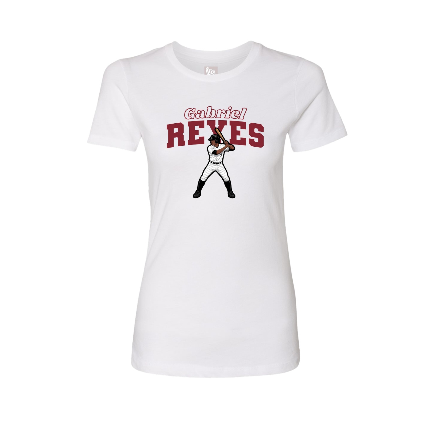 Womens Tee — Name Arch in White