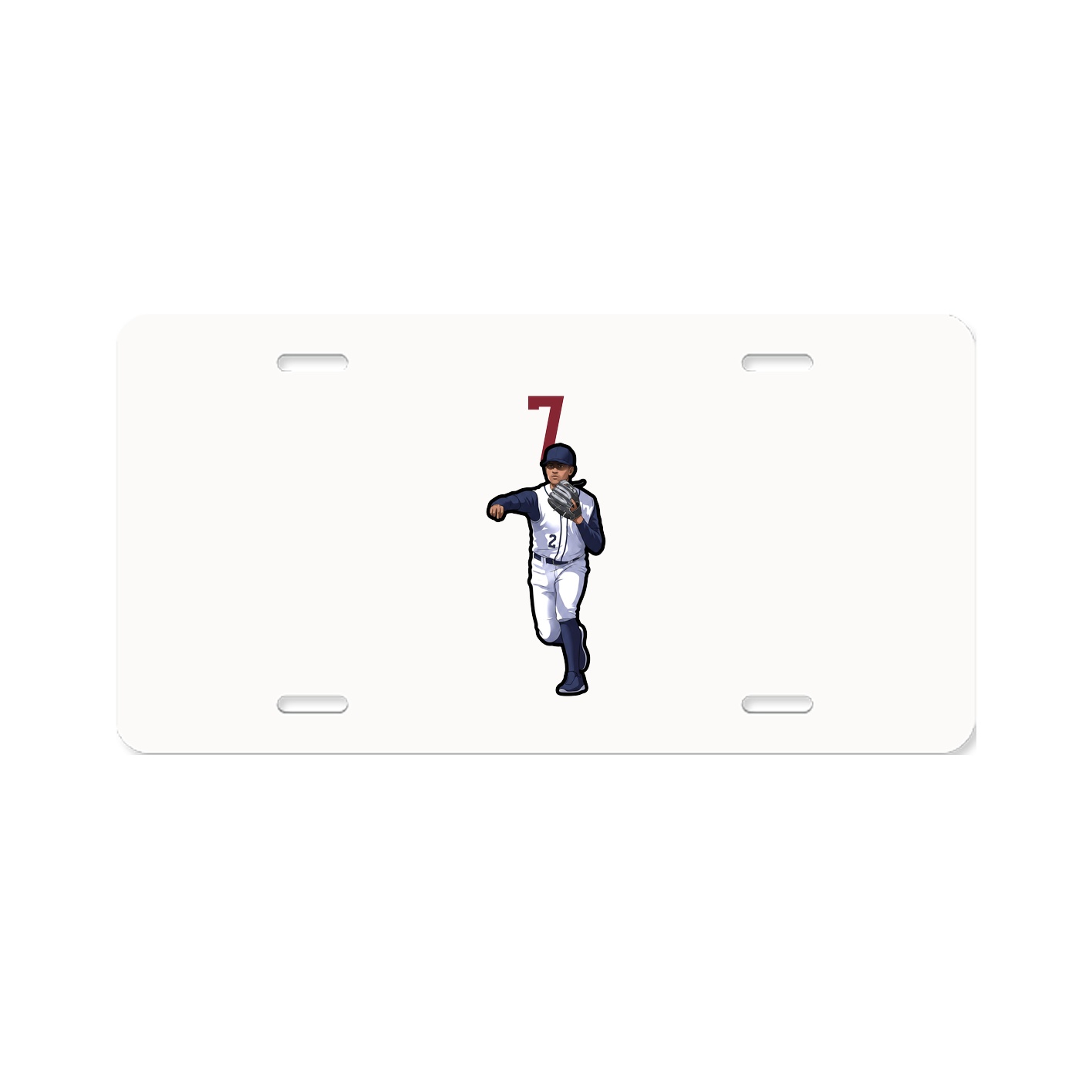 License Plate — Number Top in Classic