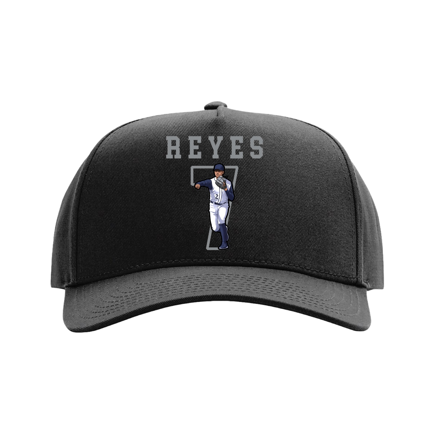 Full Fabric Five-Panel Champ Cap — Shirsey in Black