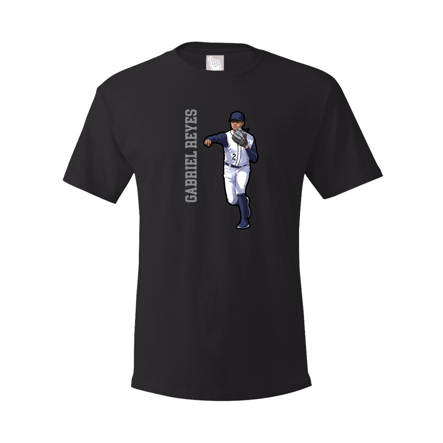 Tee — Name Vertical in Black