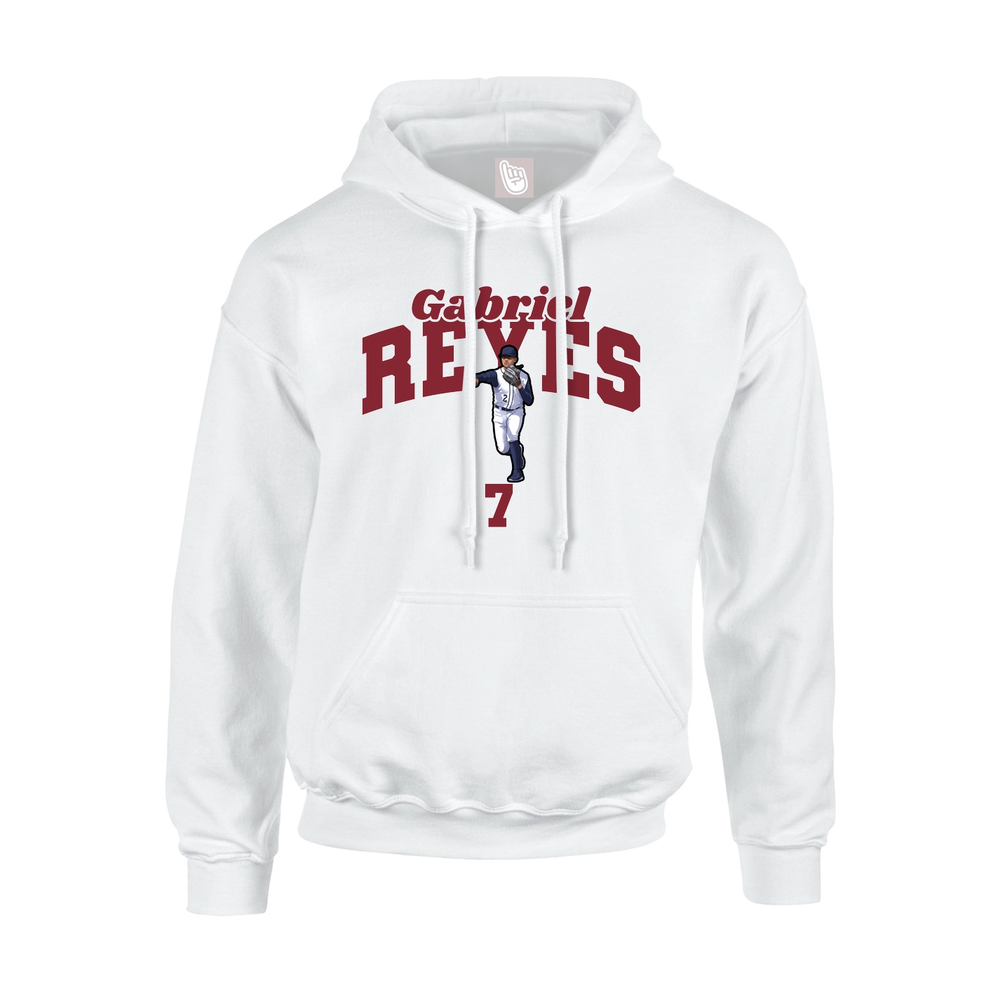 Youth Hoodie — Signature Arch in White