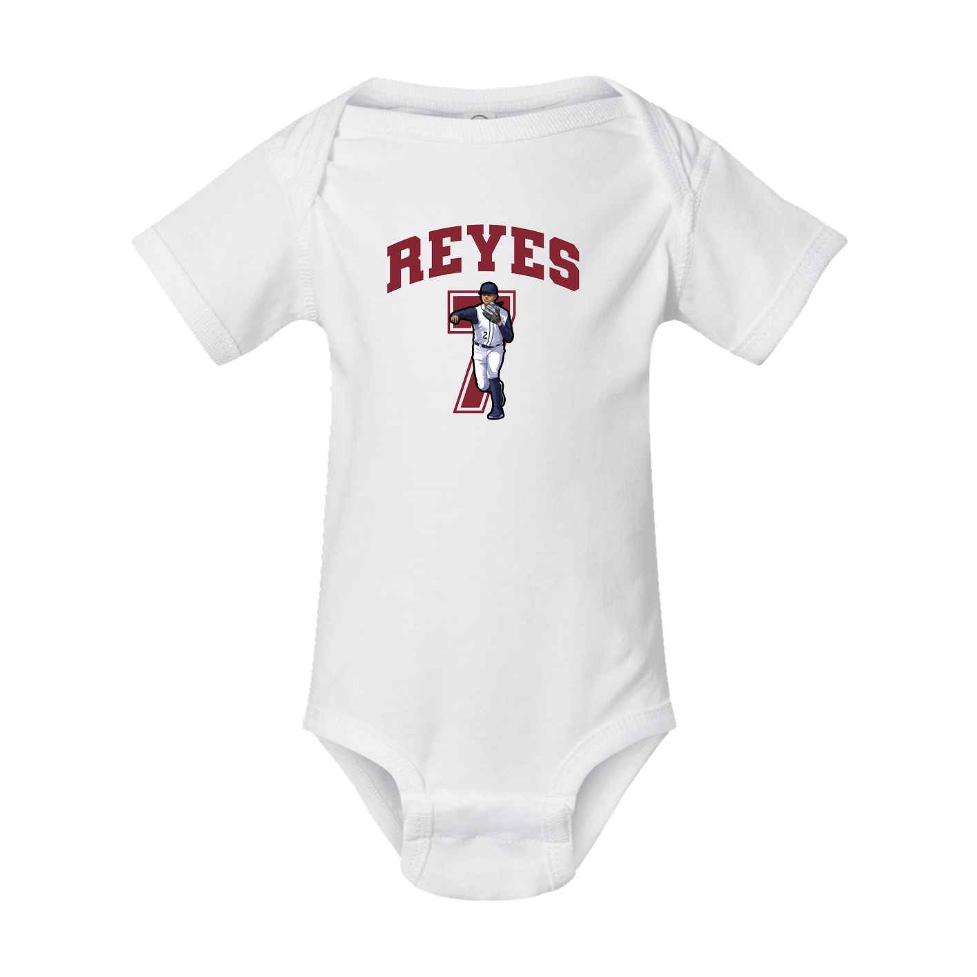 Baby Onesie — Number in White