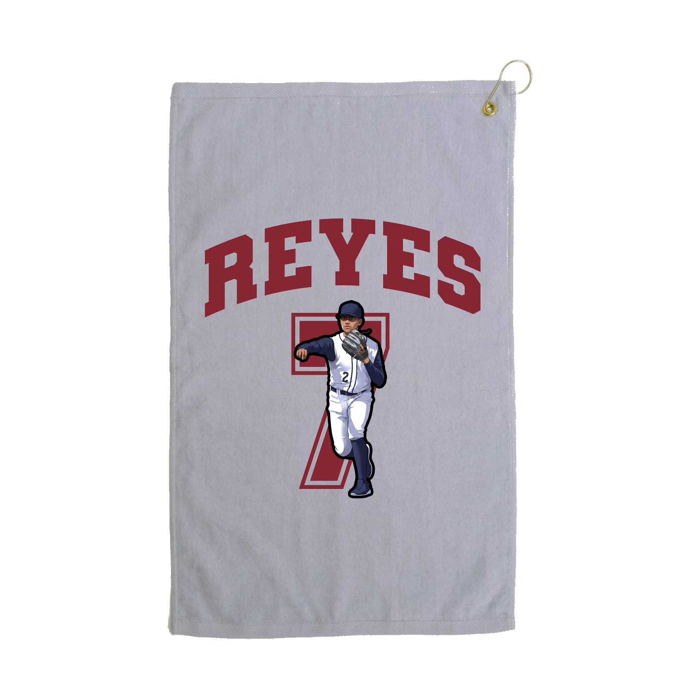 Golf Towel — Number in Grey