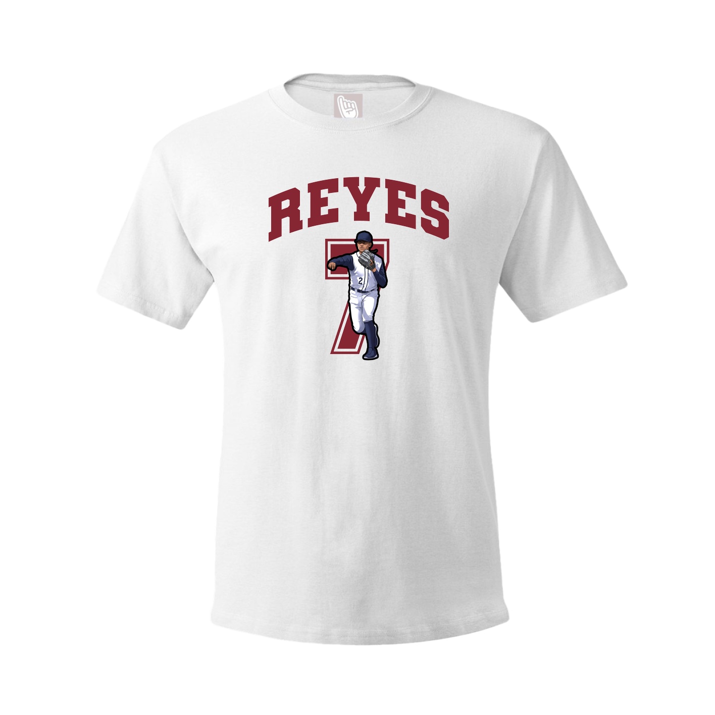 Youth Tee — Number in White