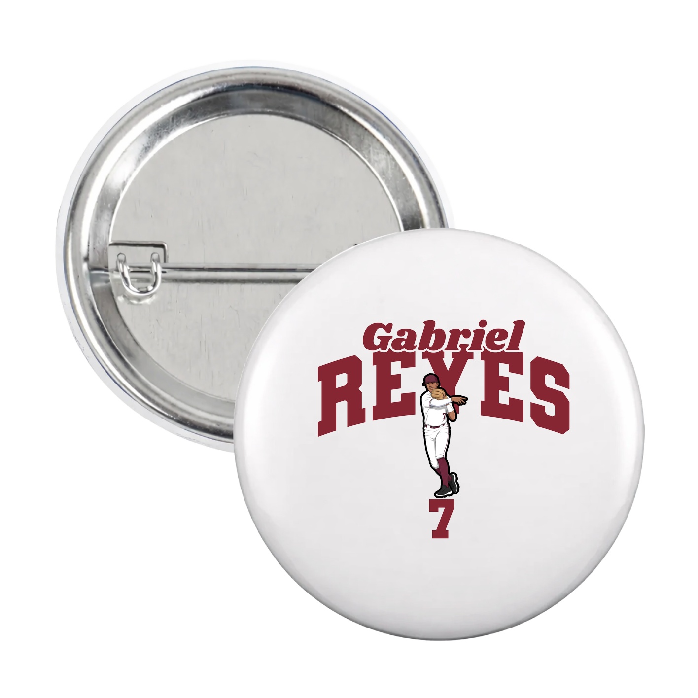 Game Day Button — Signature Arch in White