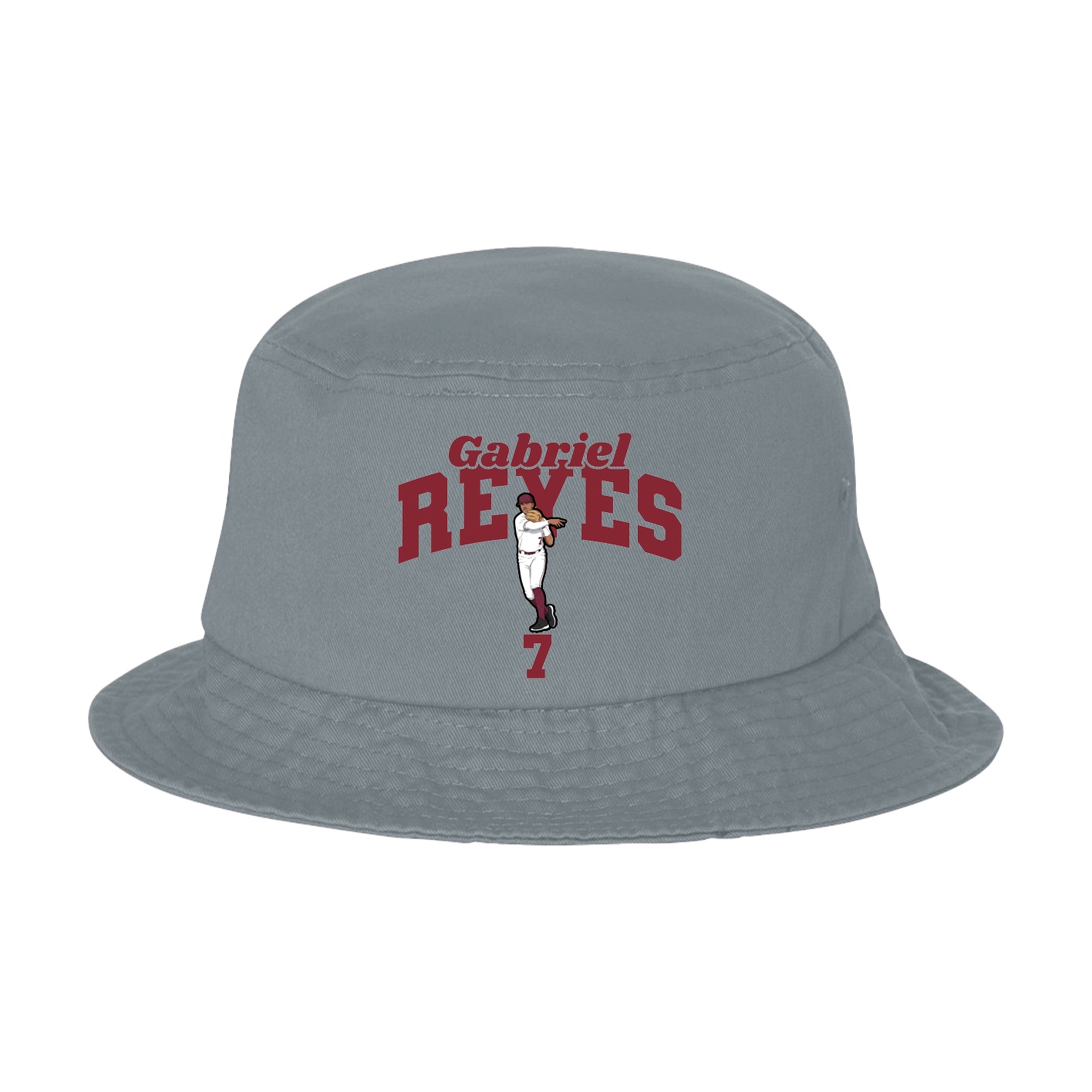 Bucket Cap — Signature Arch in Grey