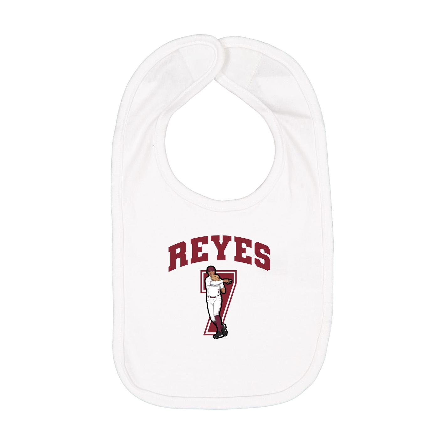Infant Bib — Number in White