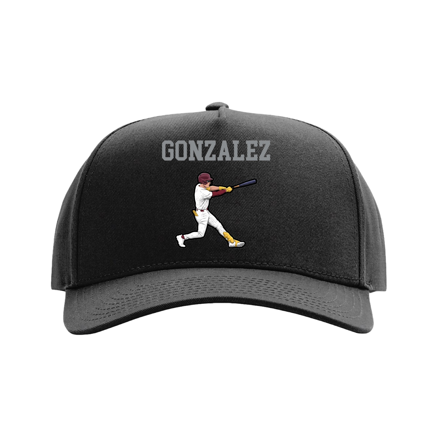 Full Fabric Five-Panel Champ Cap — Shirsey in Black