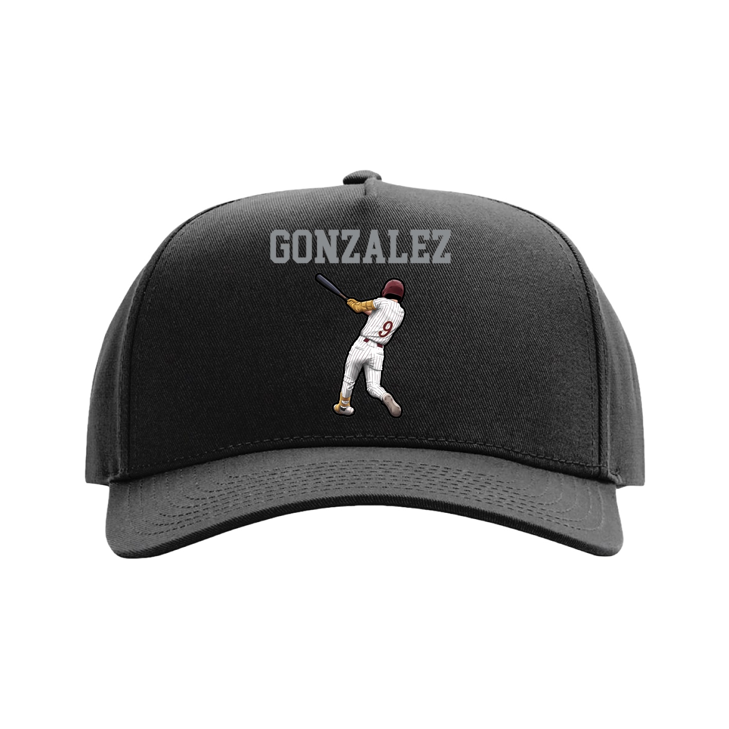 Full Fabric Five-Panel Champ Cap — Shirsey in Black
