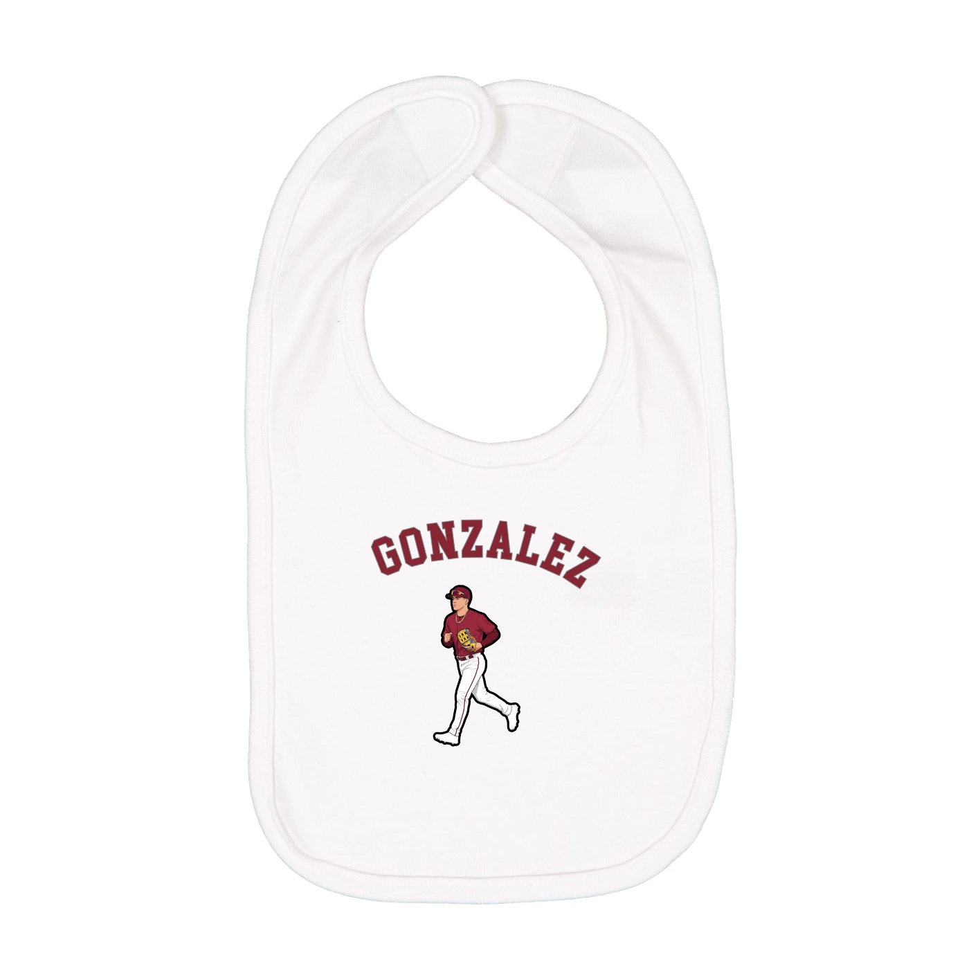 Infant Bib — Shirsey Arch in White
