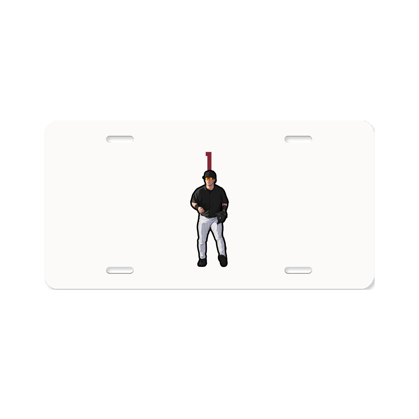 License Plate — Number Top in Classic