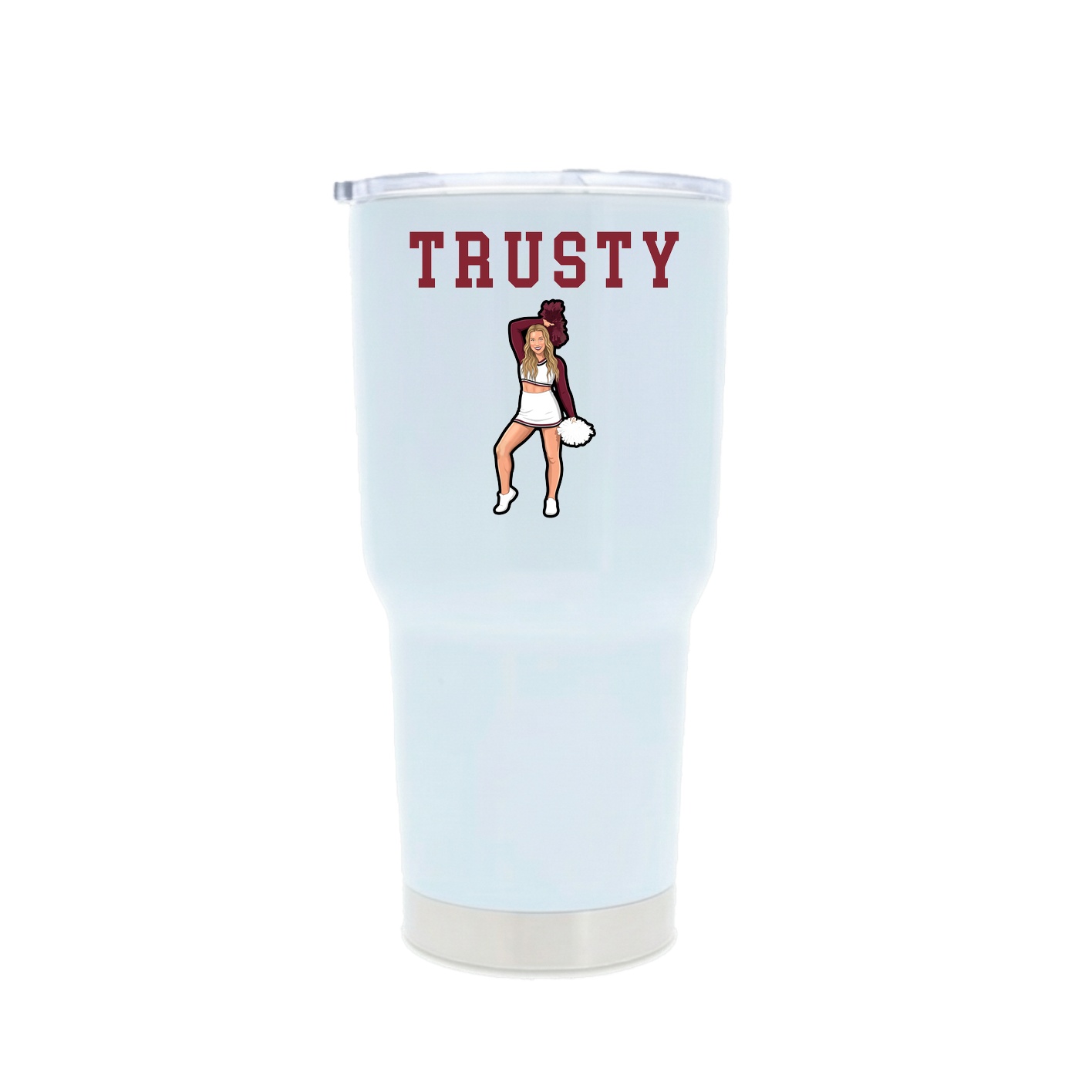 30oz Stainless Steel Tumbler — Shirsey in White