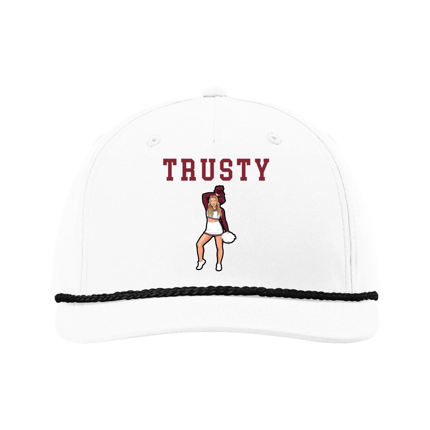 Five-Panel Classic Rope Cap — Shirsey in White