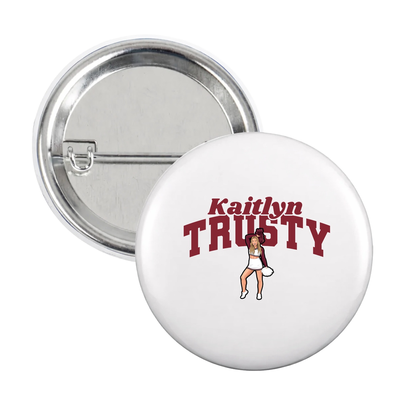 Game Day Button — Signature Arch in White