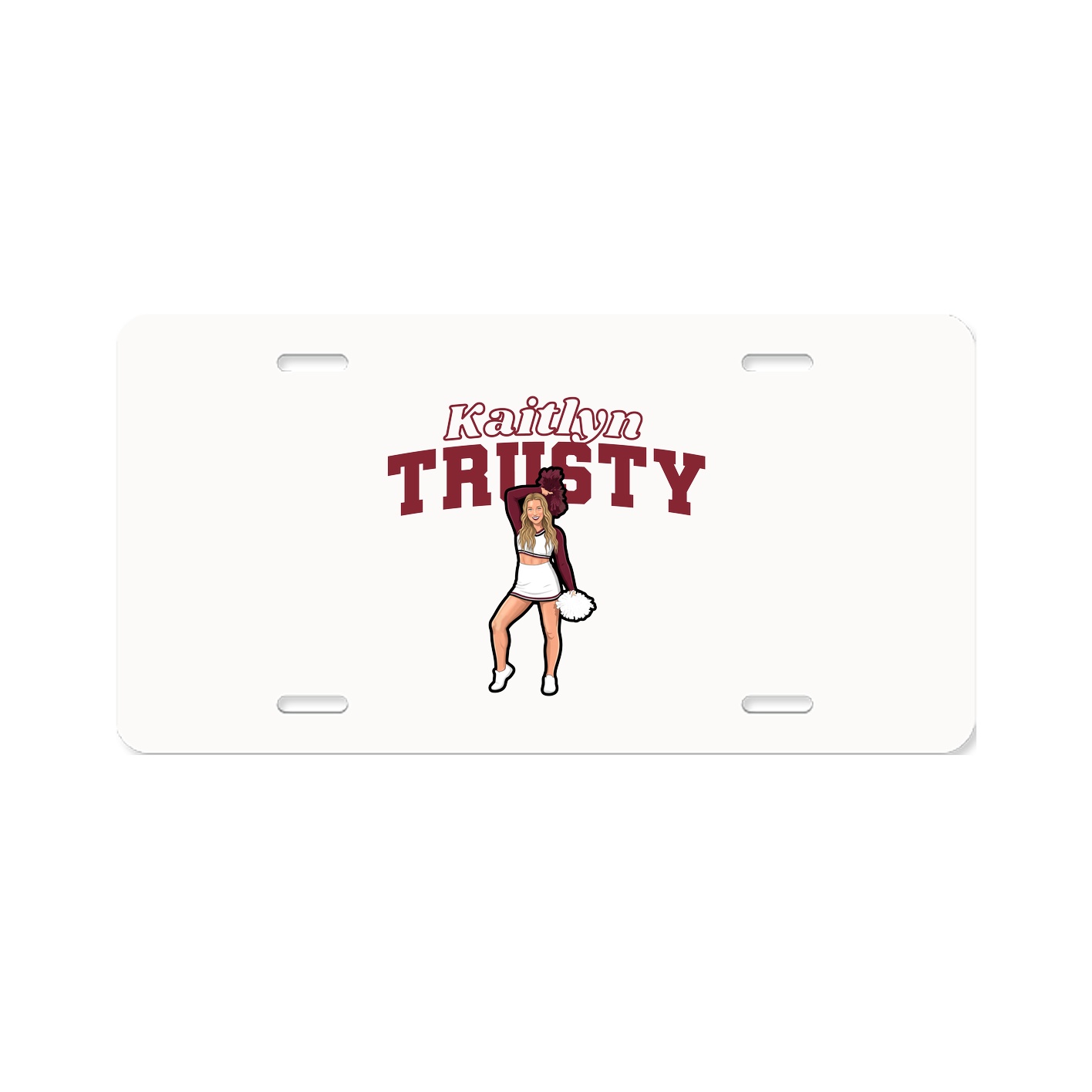 License Plate — Name Arch in Classic