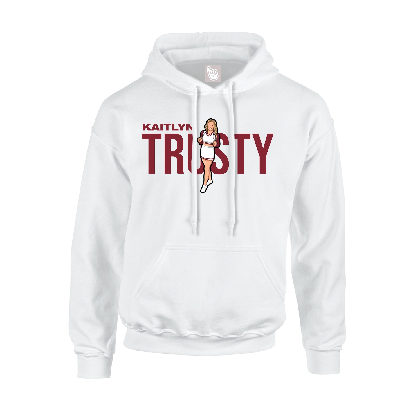 Youth Hoodie — Player Name in White