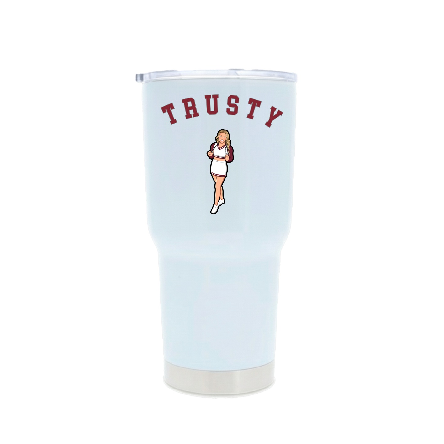 30oz Stainless Steel Tumbler — Shirsey Arch in White