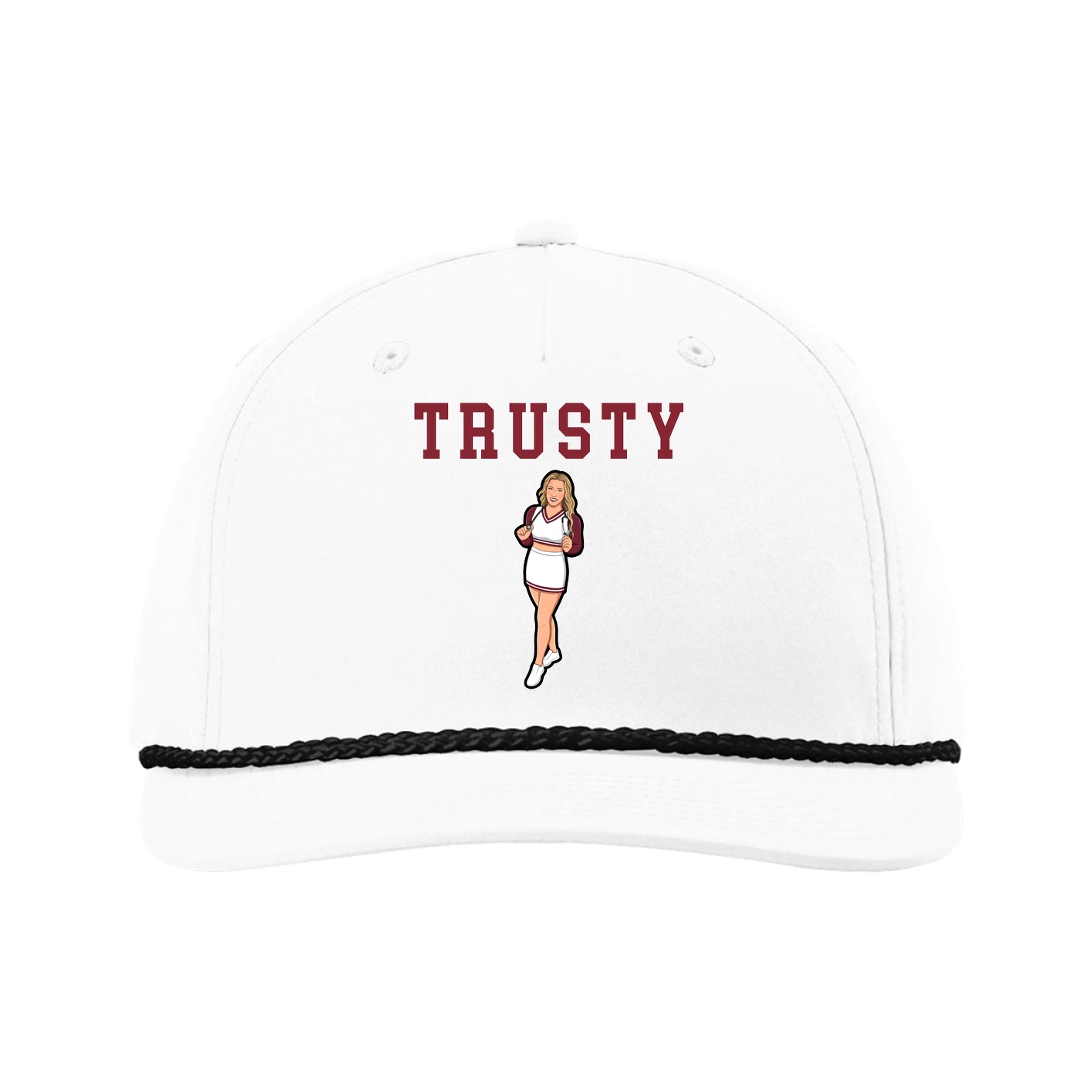 Five-Panel Classic Rope Cap — Shirsey in White