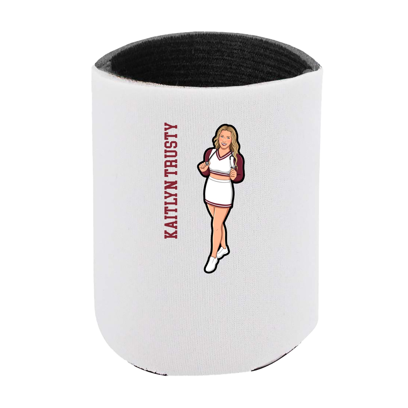 Can Holder — Name Vertical in White