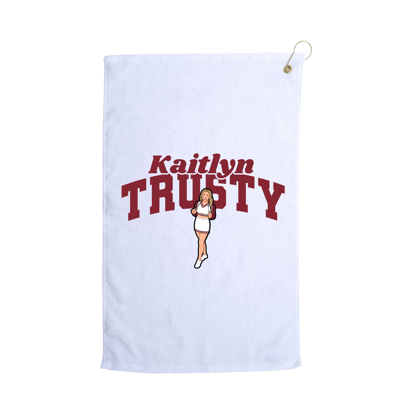 Golf Towel — Signature Arch in White