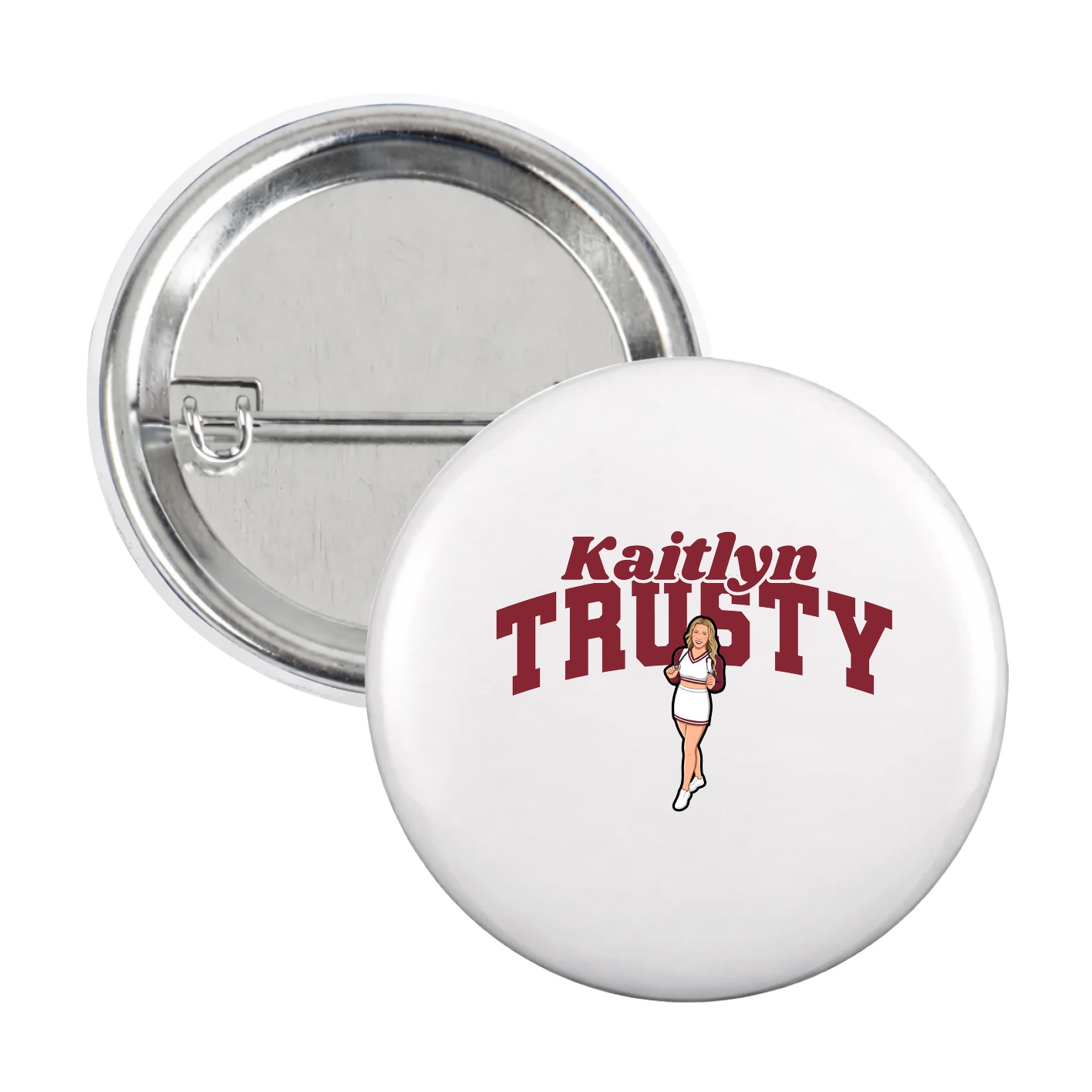 Game Day Button — Signature Arch in White