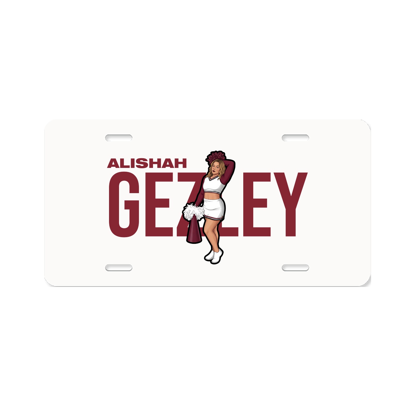 License Plate — Player Name in Classic