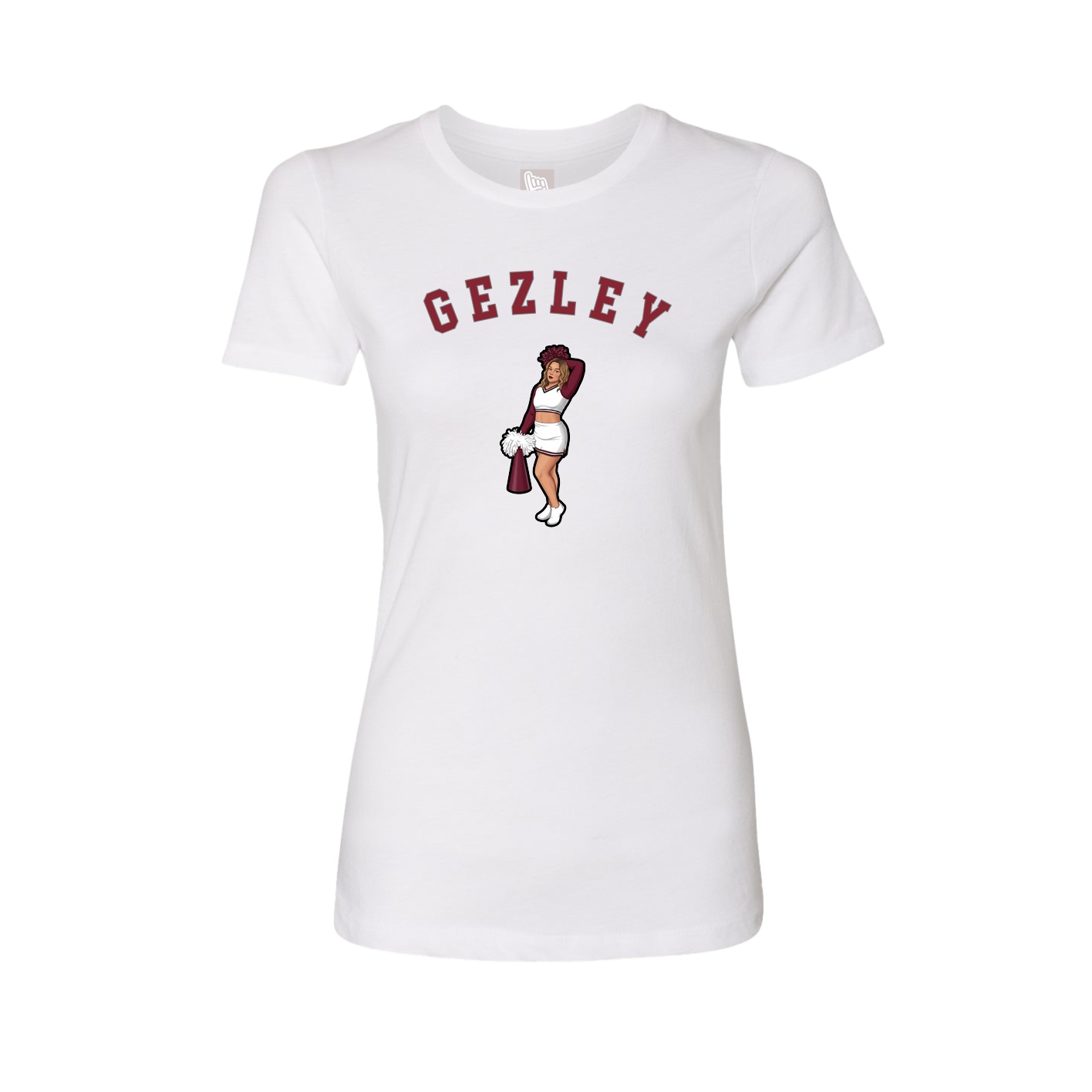 Fitted Women's Tee — Shirsey Arch in White
